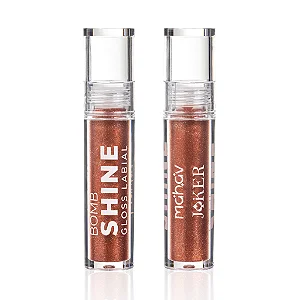 Gloss Labial Bomb Shine Joker Cor Star Brown - Mahav