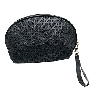 Necessaire Oval | Texturizada - Preta