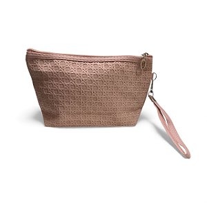Necessaire Retangular | Texturizada - Rosa Claro