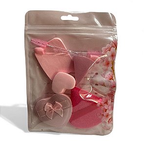 Kit de Esponjas e Escovinha para Sobrancelha