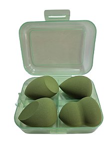 Caixinha com 4 Esponjas - Verde