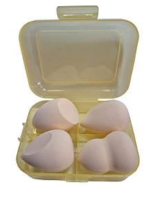 Caixinha com 4 Esponjas - Amarela