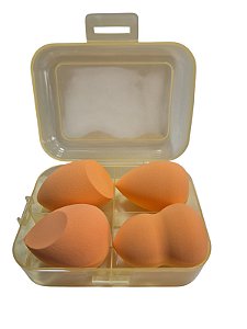 Caixinha com 4 Esponjas - Laranja