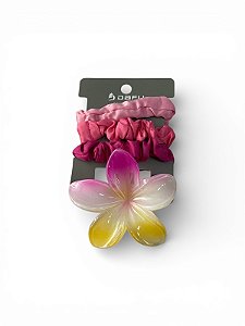 KIT DE CABELO M13 - ROSA COM AMARELO