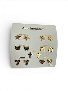 KIT DE BRINCO SEMANINHA DOURADO - HJ4