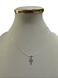 COLAR FIO DE NYLON PRATA - HJ15