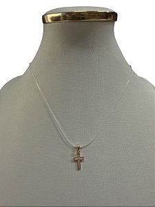 COLAR FIO DE NYLON DOURADO - HJ15
