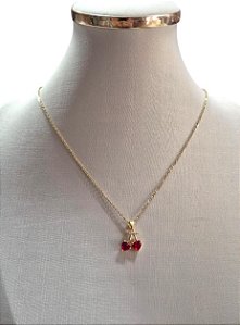 COLAR DOURADO COM VERMELHO - HJ14