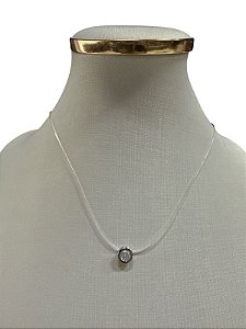 COLAR FIO DE NYLON PRATA - HJ17