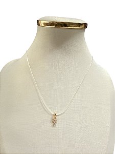 COLAR FIO DE NILON DOURADO - HJ19