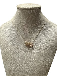 Colar Folheado - Prata Coração | Letra D