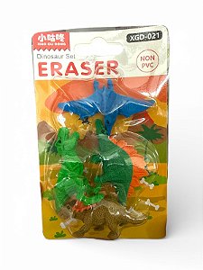 Kit de Borracha - Dino Laranja