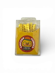 Kit de Borracha Batata Frita | Amarela - 8 unidades