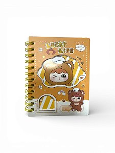 Mini Caderno Lucky Life - Marrom