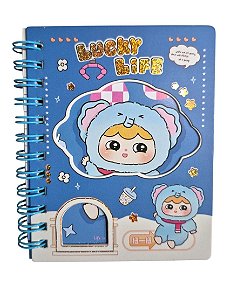 Mini Caderno Lucky Life - Azul