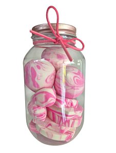 Latinha com 12 Esponjas - Pink