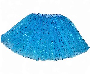 Saia de Tule Estrela - Azul