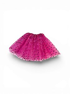 Saia de Tule Borboletas - Rosa Pink