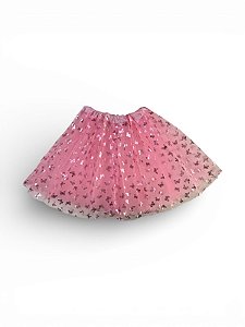 Saia de Tule Borboletas - Rosa Bebê