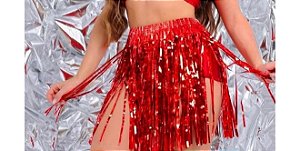 Saia de Fita Metalizada - Vermelha