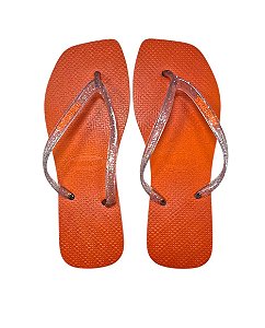 Sandália Quadrada - Laranja