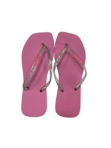 Sandália Quadrada - Rosa Chiclete