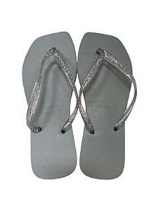 Sandália Quadrada - Cinza