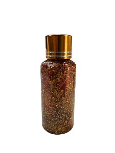 Garrafinha de Glitter Dafu - Dourado com Vermelho