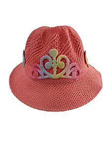 Chapéu Coroa Infantil - Salmão
