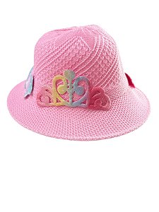 Chapéu Coroa Infantil - Rosa Bebê