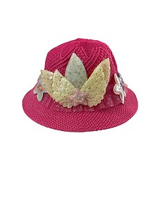 Chapéu Borboleta Infantil - Rosa Pink