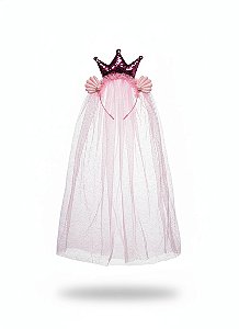 Diadema Coroa Sereia - Rosa Claro