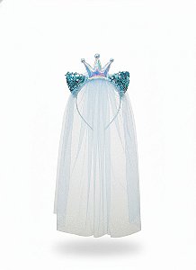 Diadema Coroa Gatinha - Azul