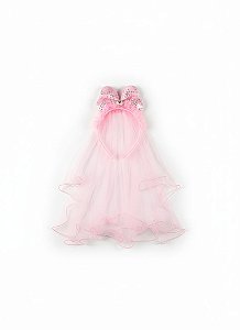 Diadema de Laço Pérola - Rosa Bebê