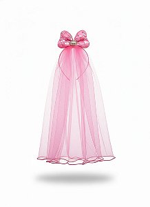 Diadema de Laço Pérola - Rosa Pink