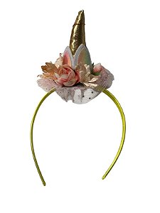 Diadema Unicórnio - Dourado
