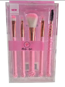 Kit de Pincel | Patinha de Gato Rosa Bebê - Ruby Anjo