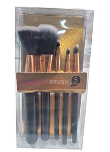 Kit 5 Pincéis Preto | Makeup Brush