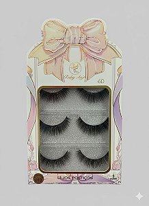 Cartela de Cílios Ruby Anjo | 6D - 013 Branco e Lilás