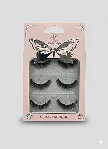 Cartela de Cílios Ruby Anjo | 6D - 011 Rosa Bebê e Borboleta Prata