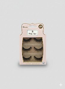 Cartela de Cílios Ruby Anjo | 6D - 041 Rosa Bebê e Dourado