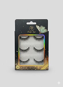 Cartela de Cílios Ruby Anjo | 6D - X07 Preto e Dourado