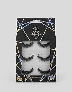 Cartela de Cílios Ruby Anjo | 6D - 011 Preto Com Traços Dourados
