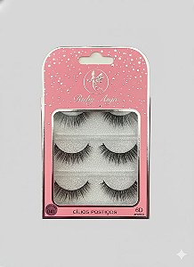 Cartela de Cílios Ruby Anjo | 6D - 041 - Rosa com pingos pratas