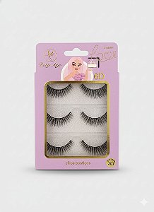 Cartela de Cílios Ruby Anjo | 6D - X03 - Lilás com boneca