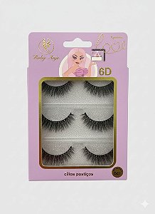 Cartela de Cílios Ruby Anjo | 6D - 041 - Lilás com boneca