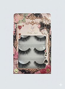 Cartela de Cílios Ruby Anjo | 6D - 041 Preto com Rosas e Laços