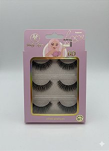 Cartela de Cílios Ruby Anjo | 6D - 011 lilás com boneca