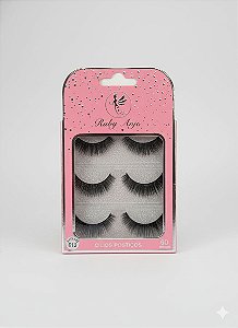 Cartela de Cílios Ruby Anjo | 6D - 013 Rosa com Pingos Pratas