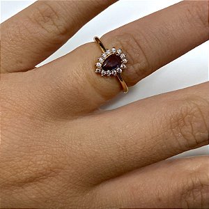 Anel - Formatura 01 | Dourado Com Roxo